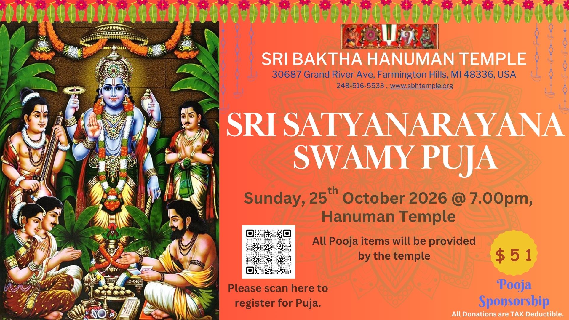 SRI SATYANARAYANA SWAMY PUJA